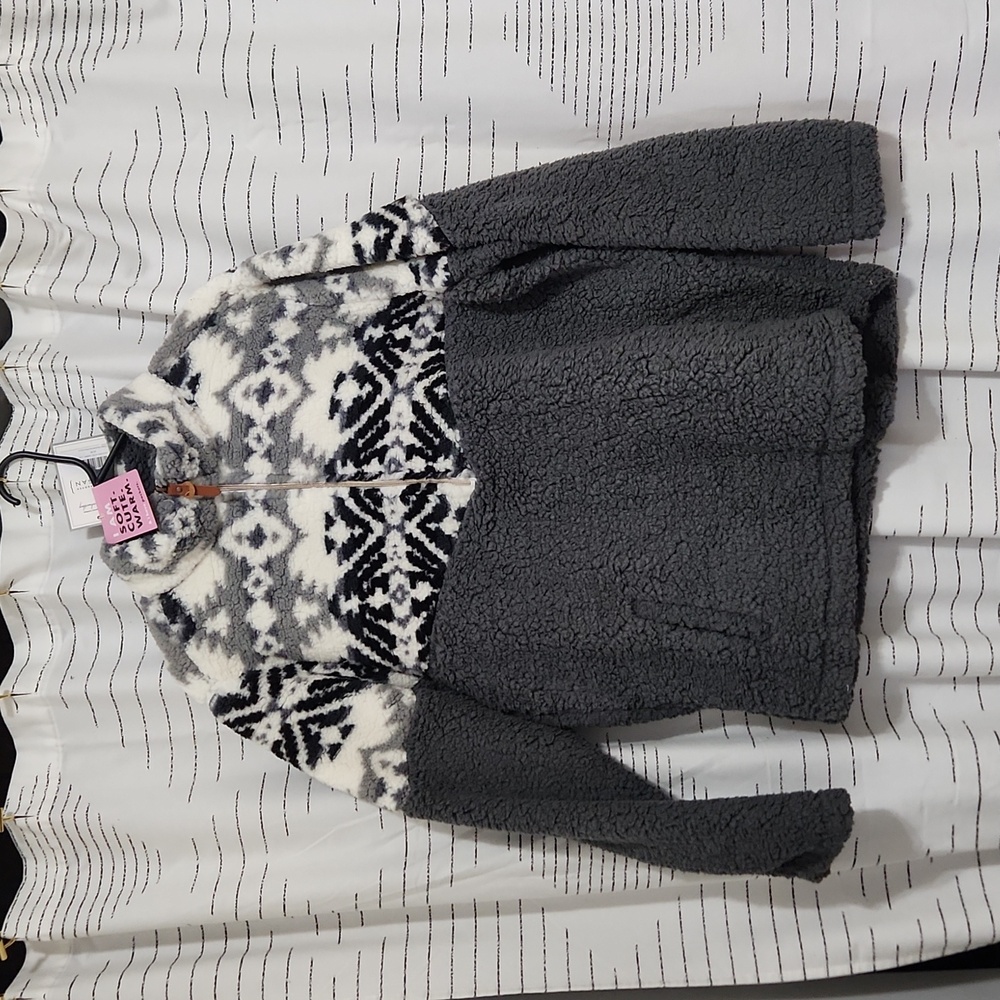 JEN & CO SHERPA PULLOVER L/XL